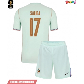 Lacne Dětský Futbalové dres Francúzsko William Saliba #17 MS 2026 Krátky Rukáv - Preč (+ trenírky)